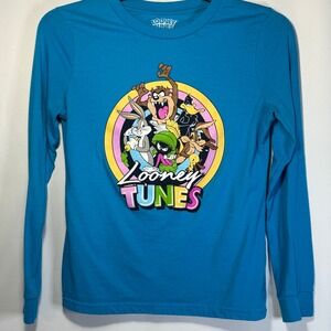 Looney Tunes Graphic Tee Long Sleeve Cartoon Characters Shirt Size‎ M